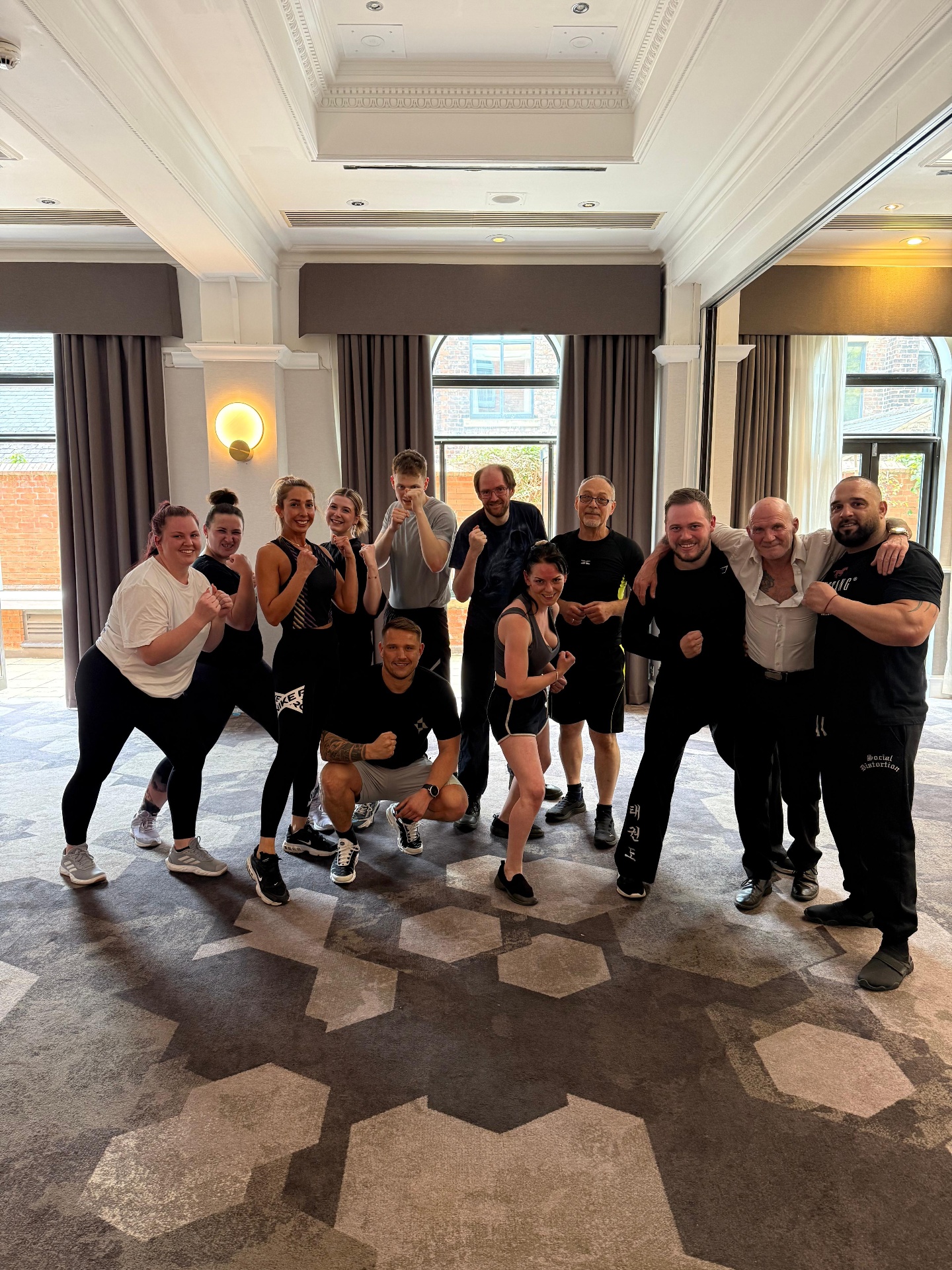 A corporate group training with Pembo Boxing and Fitness